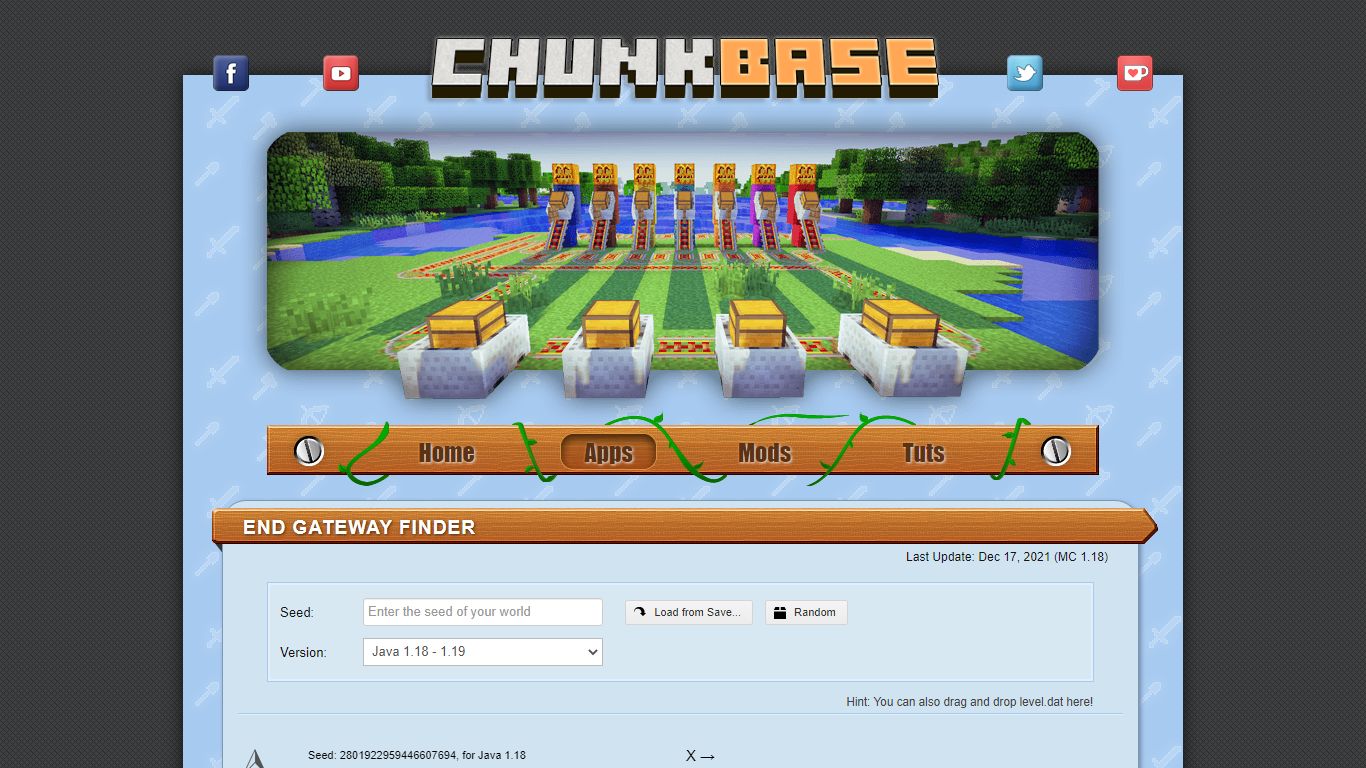 End Gateway Finder - Minecraft App - Chunk Base